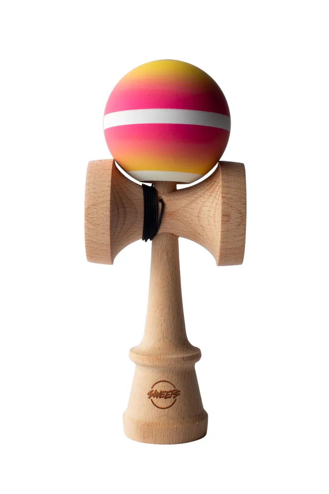 Sweets Kendama | Horizon Fade Pink Yellow | Cushion Clear